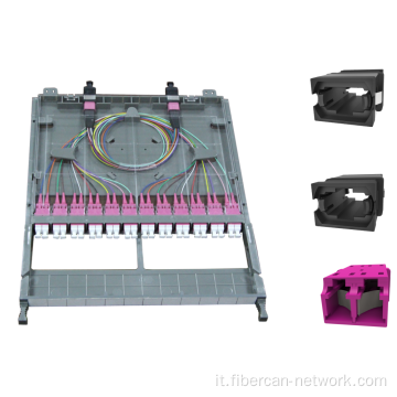 12 fibre MTP/MPO a LC Cassetta in fibra ottica